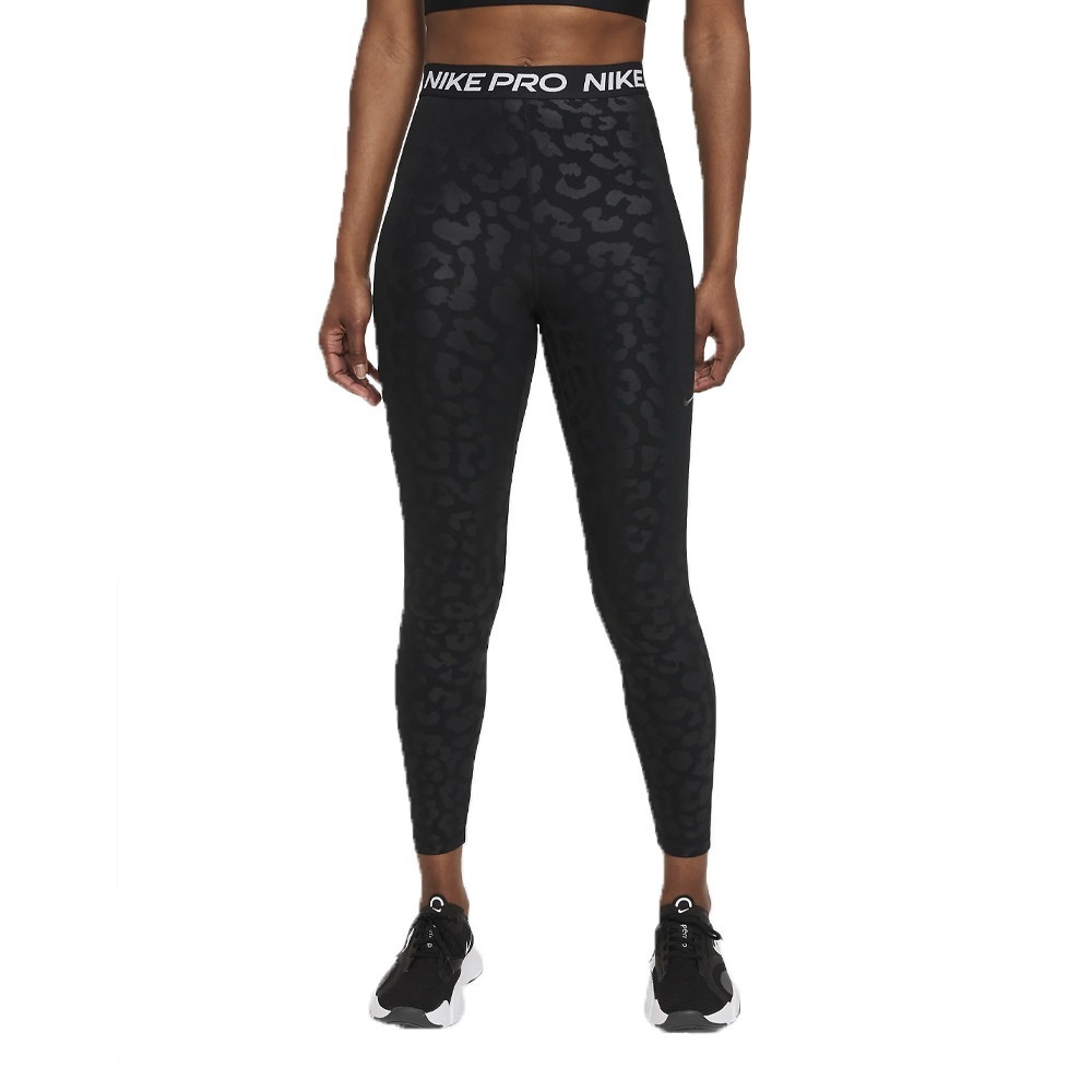 Navy Blue Nike Pro Dri-FIT Women's Leopard Print Cropped Leggings